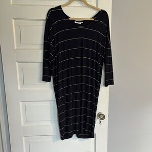 Masai Navy White Striped Dress